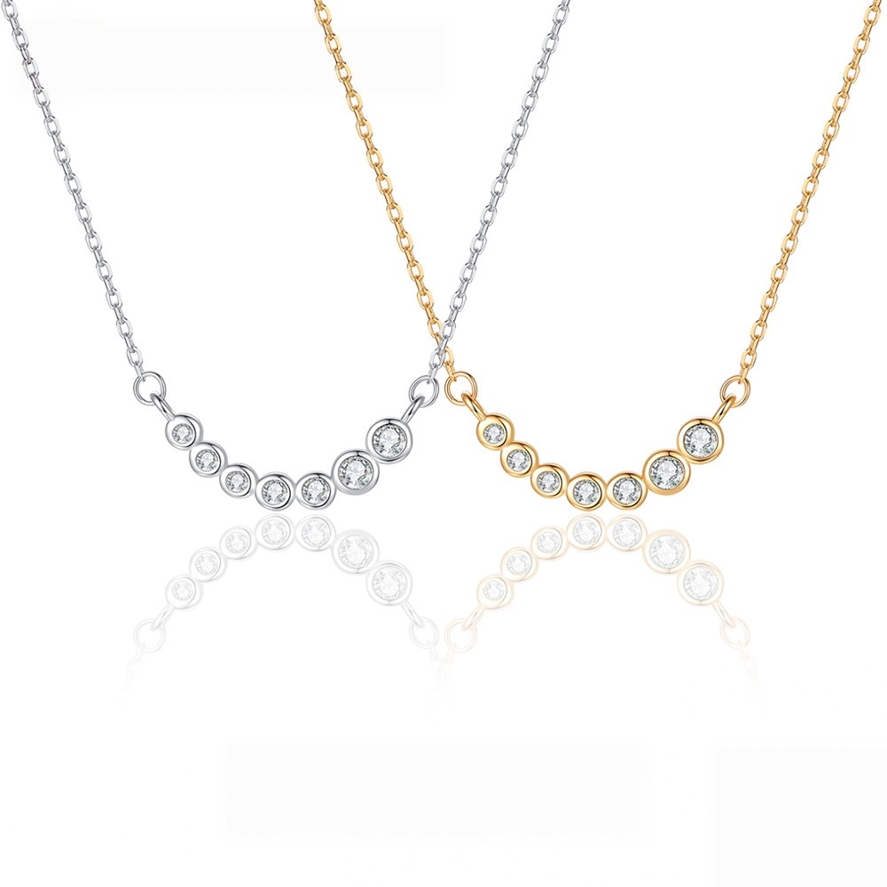 สร้อยคอจี้โมอิสซาไนต์ทรงกลมแบบ - Bezels Set Pendant บทวิจารณ์และราคา