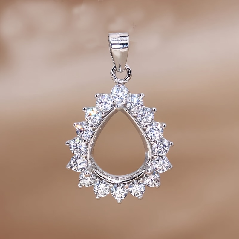 1 PC Rose Golden Silvery Tear  - Bezels Set Pendant บทวิจารณ์และราคา