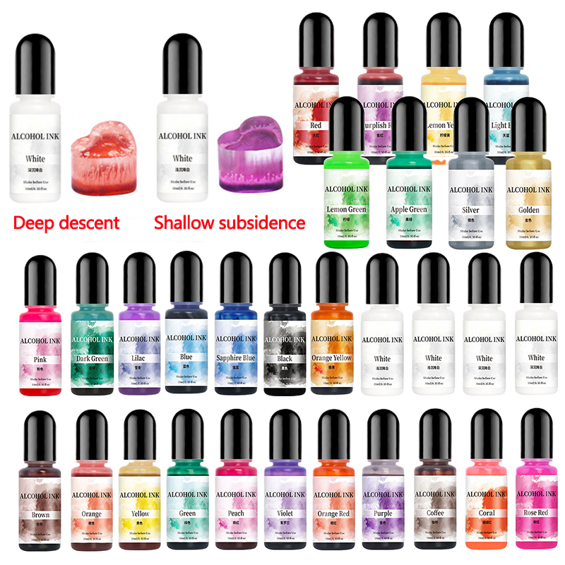 หมึกสีแอลกอฮอล์เหลวสำหรับอีพอก - Resin Dye Alcohol บทวิจารณ์และราคา