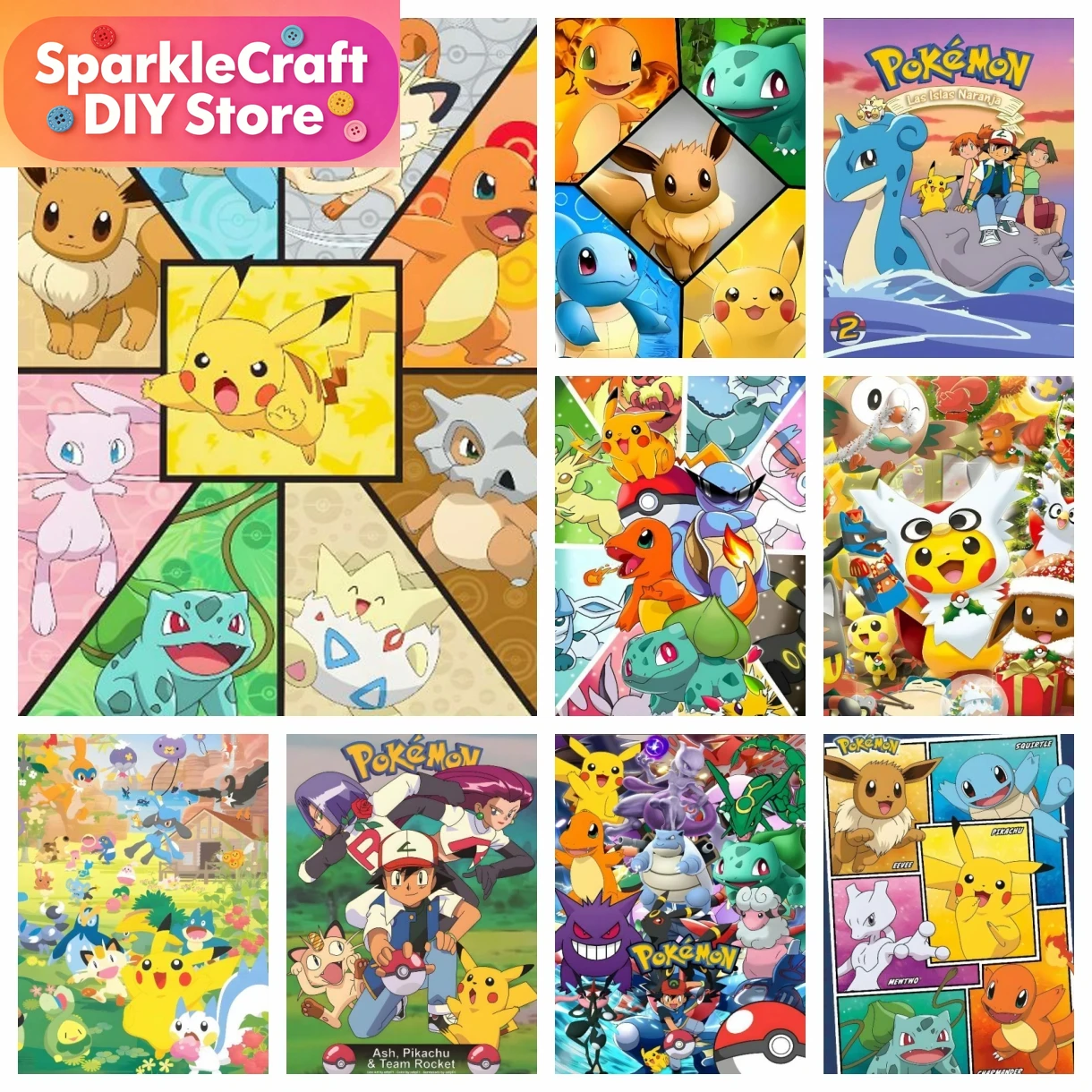 ชุดภาพวาดเพชรการ์ตูนโปเกมอน 1  - Resin Craft Kit บทวิจารณ์และราคา
