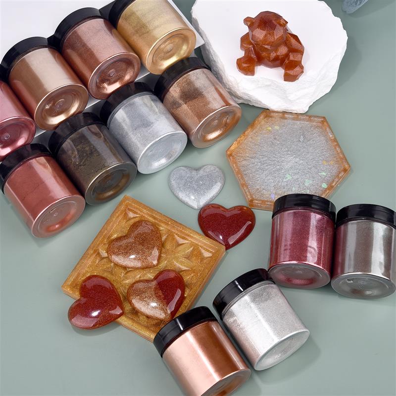 เม็ดสีเงินประกายเมทัลลิก50กรัม - Resin Pigment Set บทวิจารณ์และราคา
