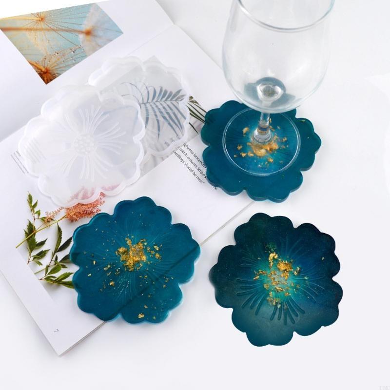 R3MC 2PCS DIY รูปดอกไม้ซิลิโคน - Geode Mold Silicone บทวิจารณ์และราคา