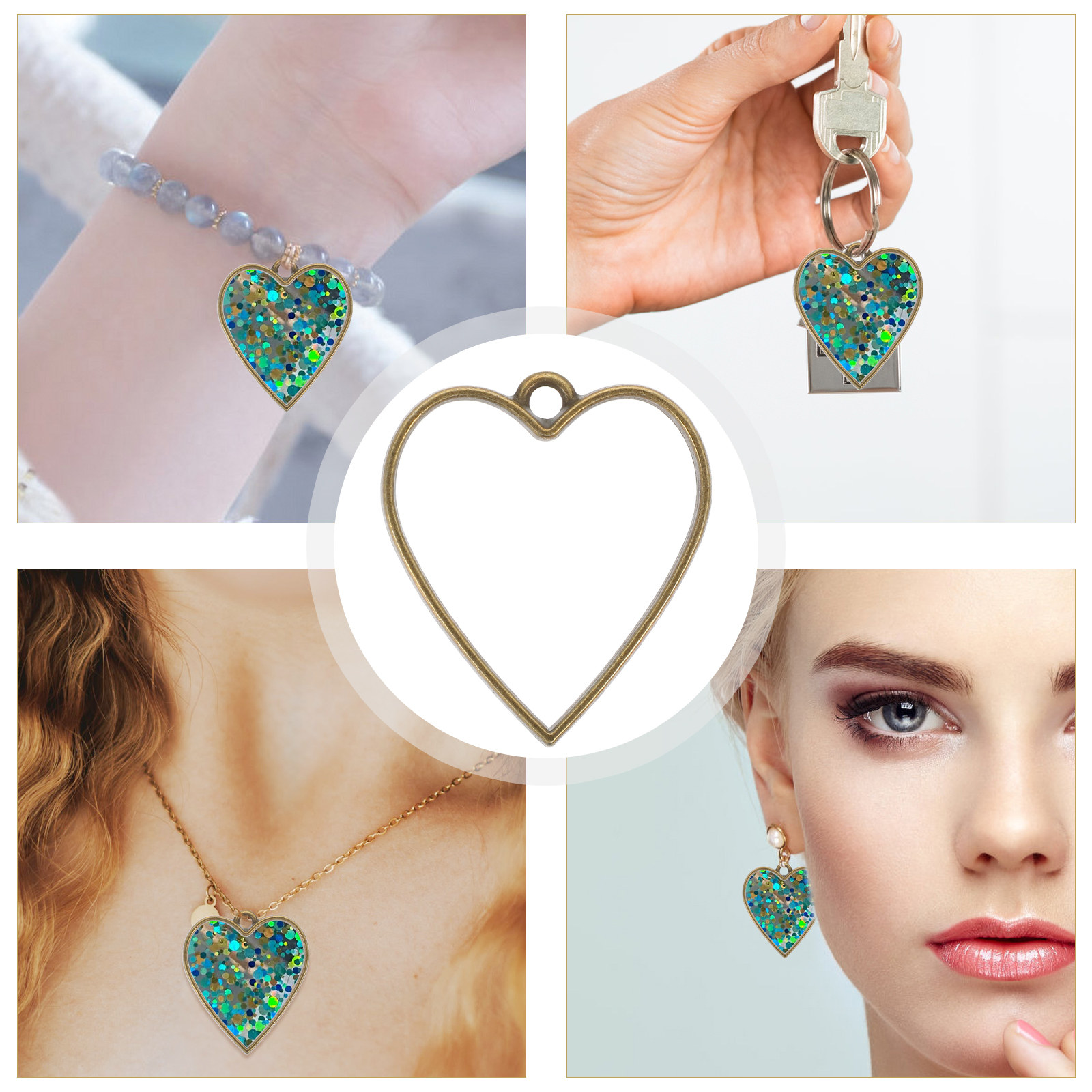 50 ชิ้น ชุดอุปกรณ์ทำเครื่องประ - Bezels Set Pendant บทวิจารณ์และราคา