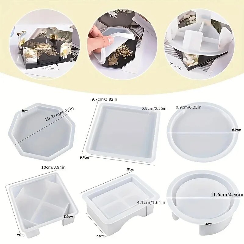 Coaster เรซินแม่พิมพ์ชุดรวม 1  - Serving Tray Mold บทวิจารณ์และราคา