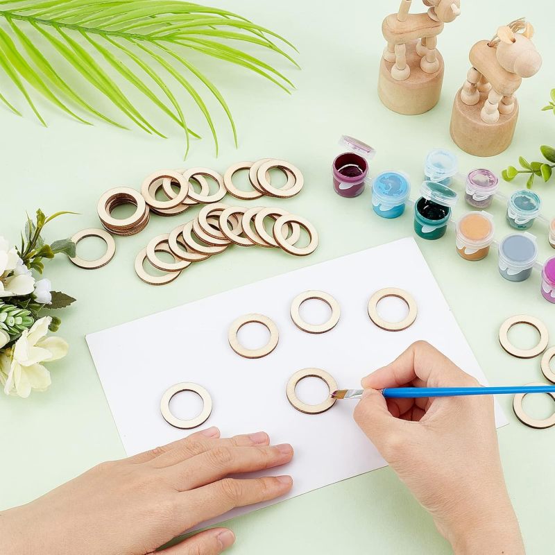 แหวนไม้ธรรมชาติ30มม. 100ชิ้นเค - Wood Ring Blank บทวิจารณ์และราคา