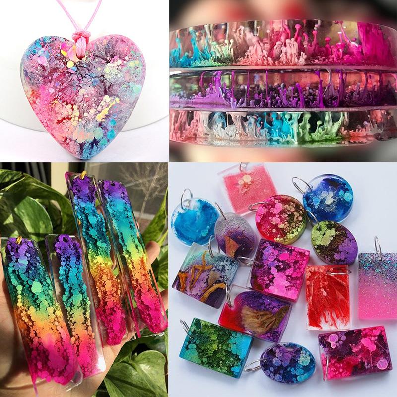 24สี10Ml หมึกแอลกอฮอล์เรซิ่น P - Resin Dye Alcohol บทวิจารณ์และราคา