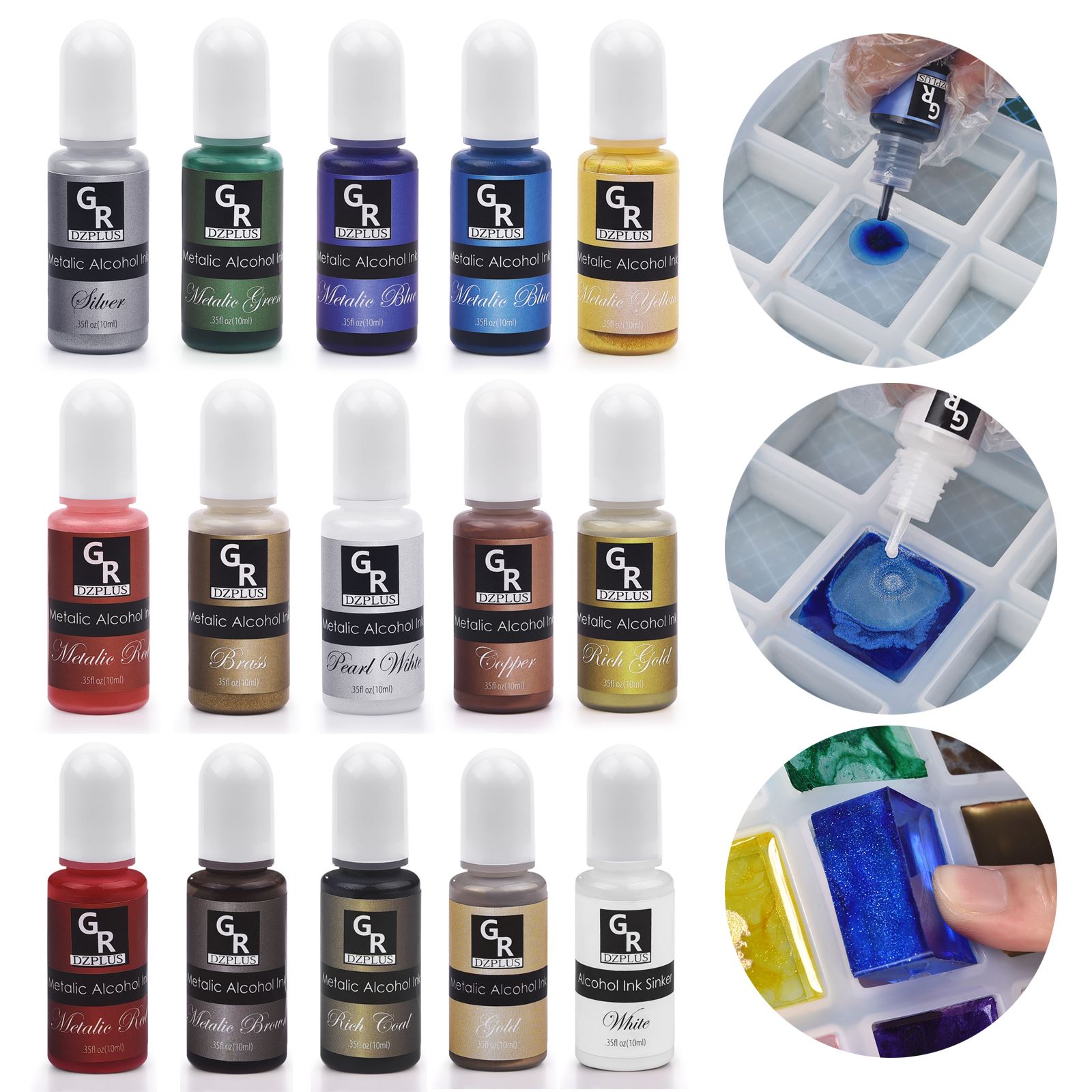1 ชุดเรซิ่นPigment Kit Artหมึก - Resin Dye Alcohol บทวิจารณ์และราคา