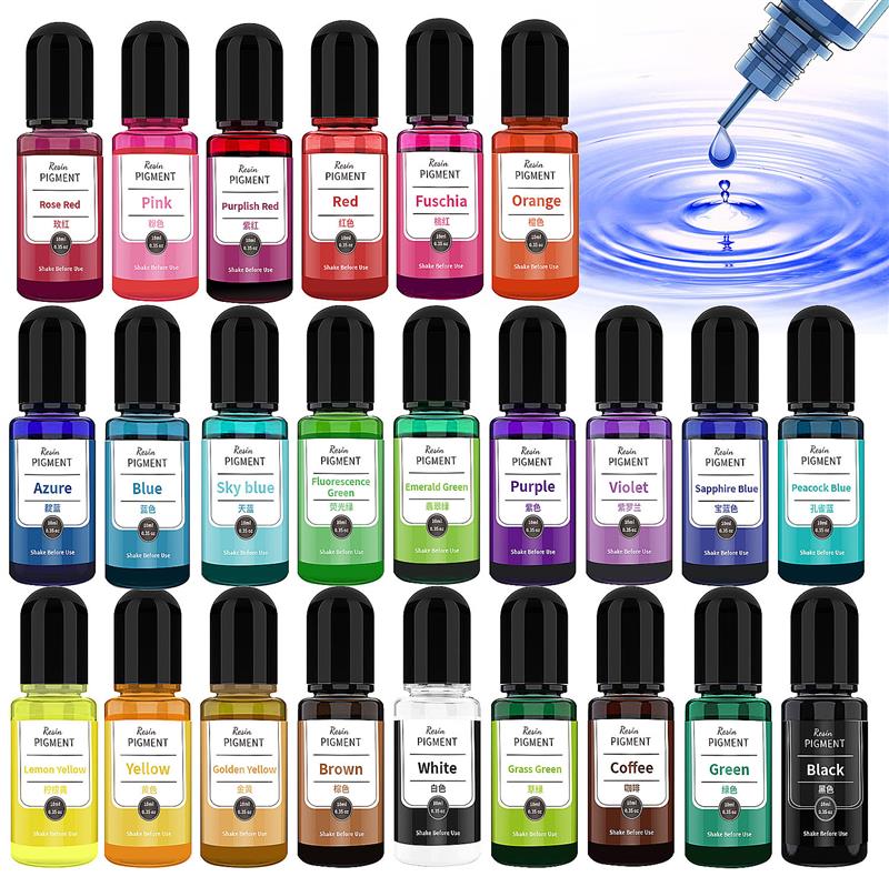 หมึกพิมพ์24สีศิลปะสีแอลกอฮอล์เ - Resin Dye Alcohol บทวิจารณ์และราคา