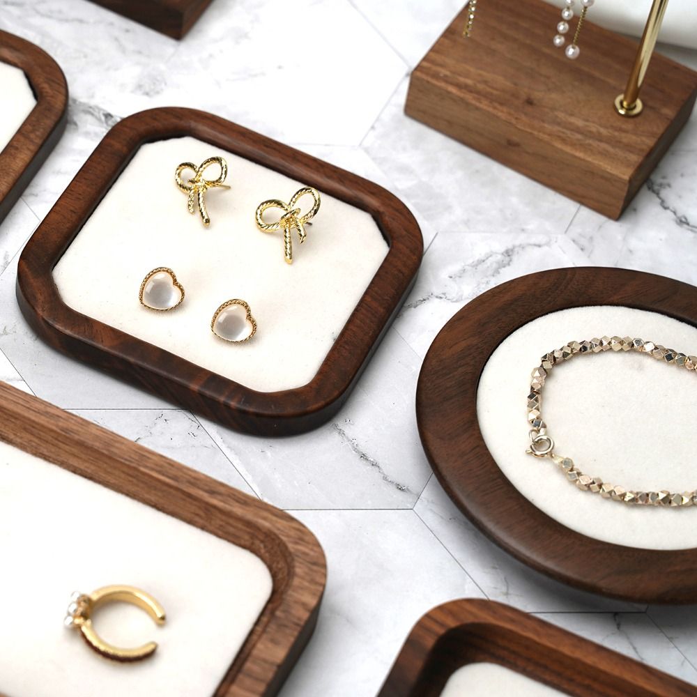 ถาดไม้ทรงเรขาคณิตเรียบง่าย ถาด - Wood Ring Blank บทวิจารณ์และราคา