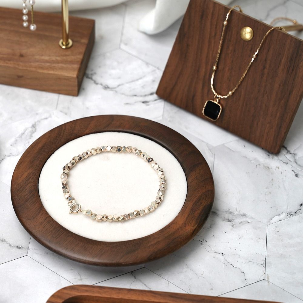 ถาดไม้ทรงเรขาคณิตเรียบง่าย ถาด - Wood Ring Blank บทวิจารณ์และราคา