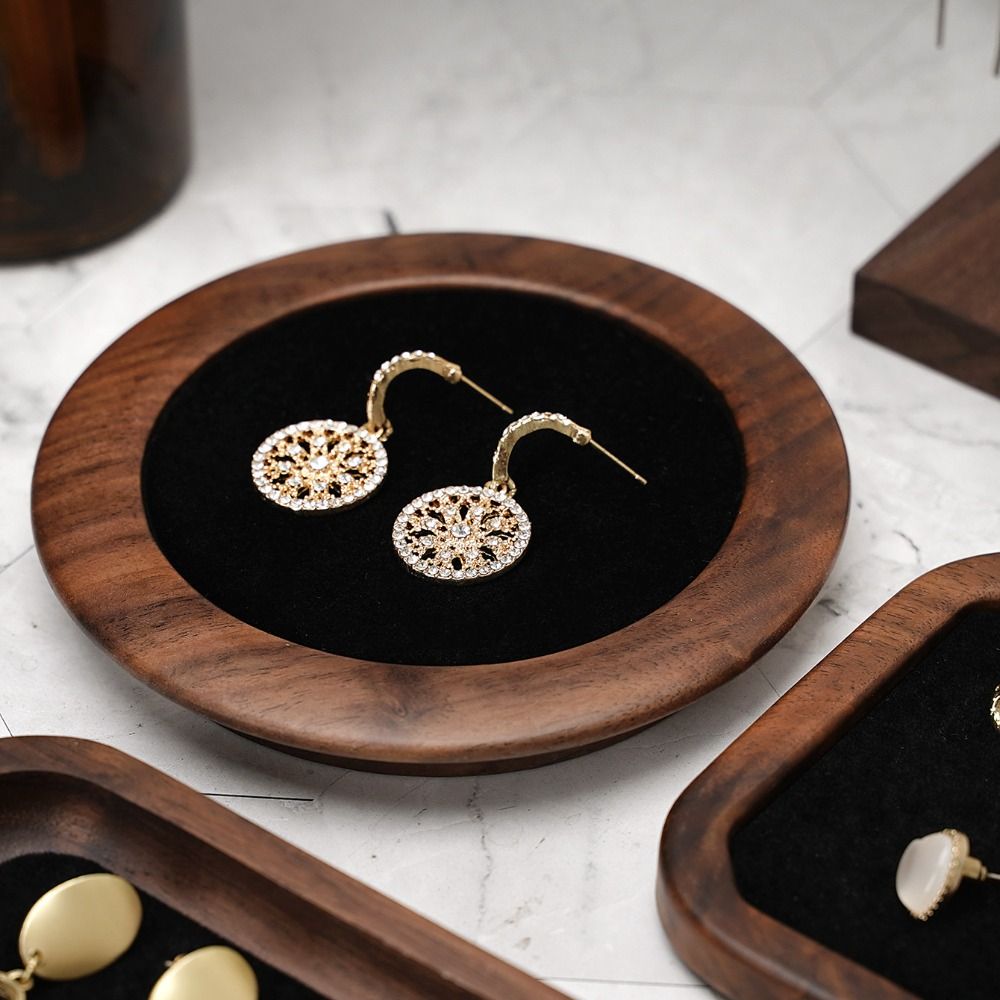 ถาดไม้ทรงเรขาคณิตเรียบง่าย ถาด - Wood Ring Blank บทวิจารณ์และราคา